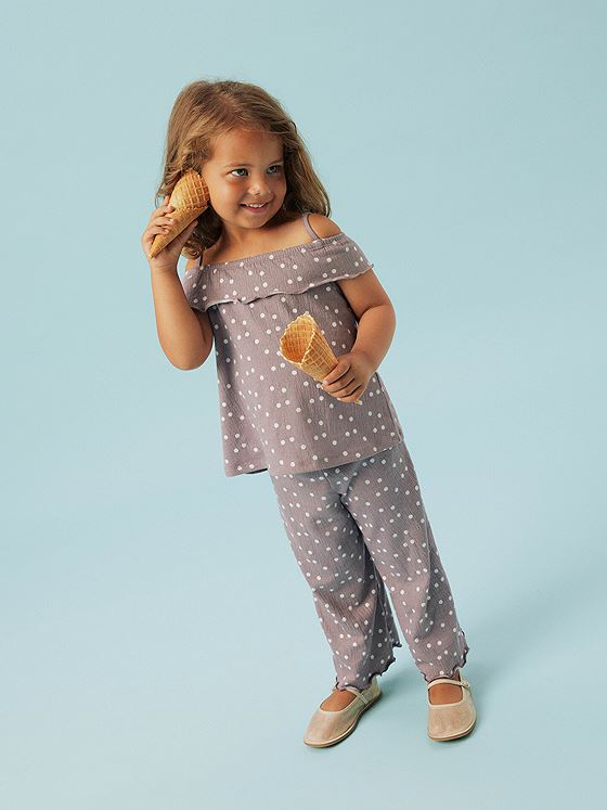 Name It Judy Wide Pant Purple Dove