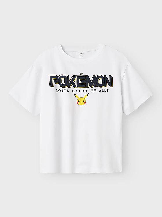 Name It Mat Pokemon Short Sleeve Top Box Sky Bright White