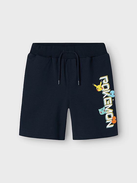 Name It Mos Pokemon Sweat Shorts Unbrushed Navy Blazer