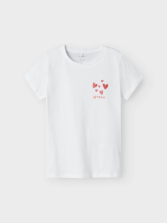 Name It Hjer Short Sleeve Top Box Bright White