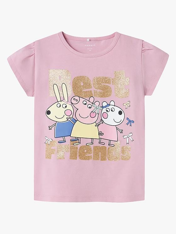 Name It Amanda Peppa Short Sleeve Top Cameo Pink