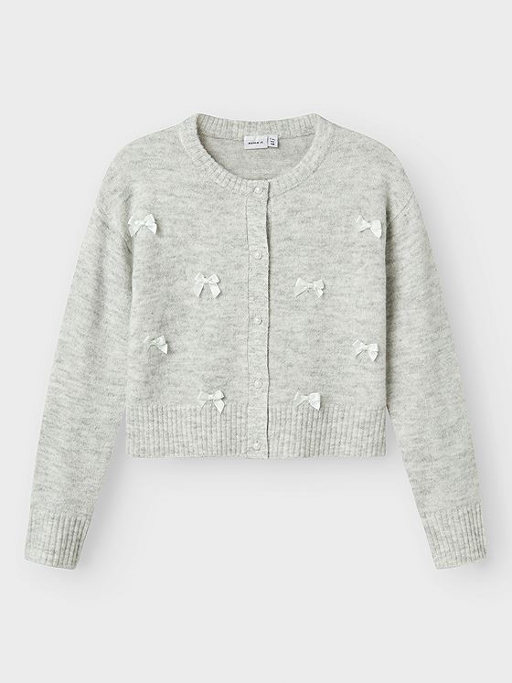 Name It Karin Long Sleeve Knit Cardigan Grå
