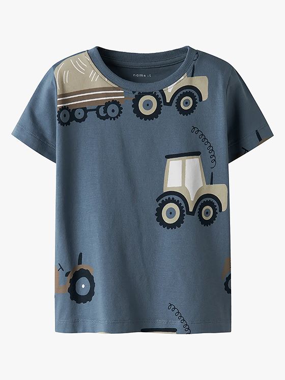 Name It Jame Short Sleeve Top Blue Mirage