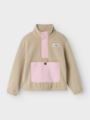 Name It Meeko Fleece Popover Pure Cashmere / Cameo Pink