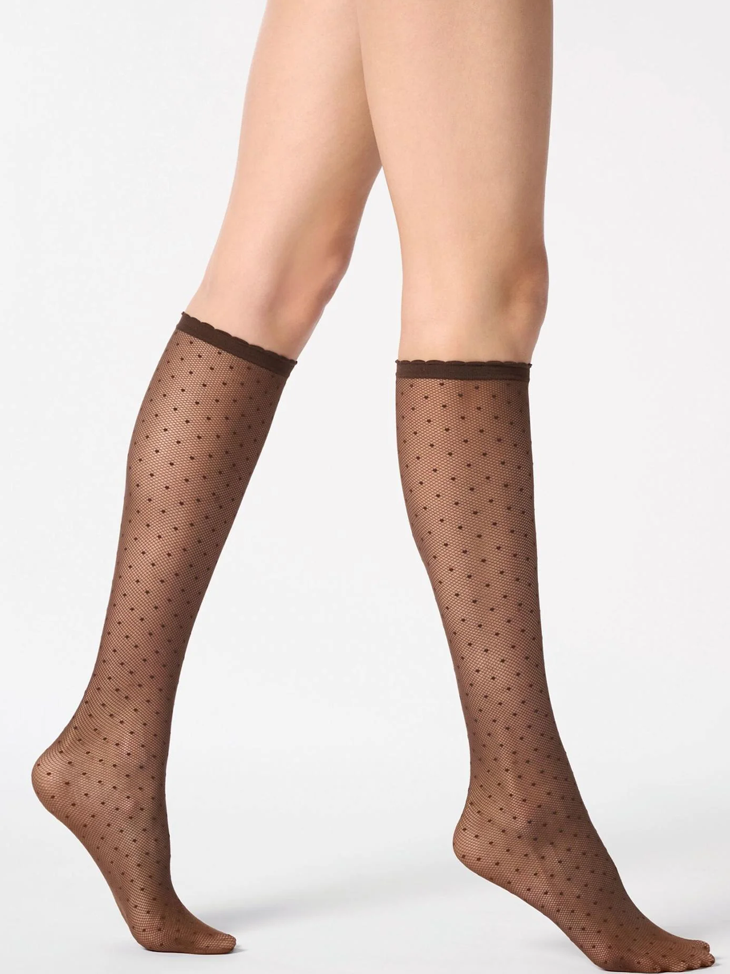 Oroblu Plumetis Knee High Brun