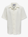 Only & Sons Jr Kyle Short Sleeve Shirt Woven Egret