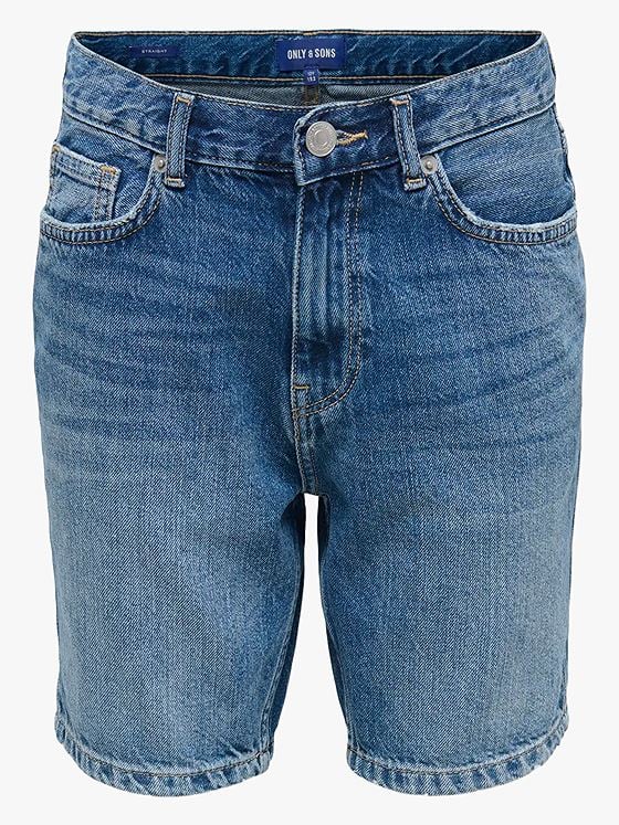 Only & Sons Jr Edge Tai Denim Shorts Medium Blue Denim