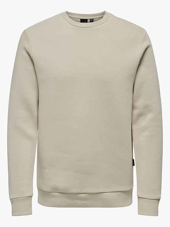 Only & Sons Ceres Crew Neck Silver Lining