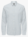 Only & Sons Caiden Life Long Sleeve Stripe Linen Cashmere Blue