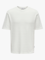 Only & Sons Givo Reg Short Sleeve Crew Knit Cloud Dancer