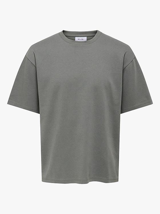 Only & Sons Caspian Airflex Boxy Short Sleeve Tee Castor Gray