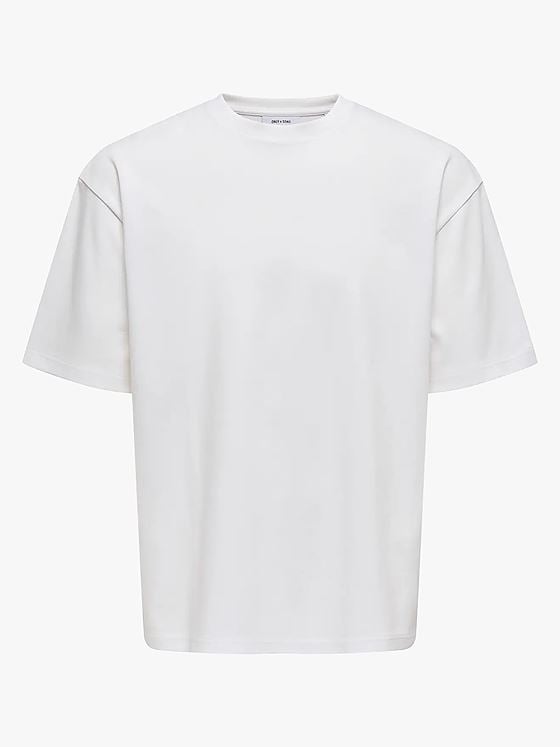 Only & Sons Caspian Airflex Boxy Short Sleeve Tee White