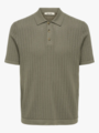 Only & Sons Moon Reg Short Sleeve Polo Knit Bungee Cord