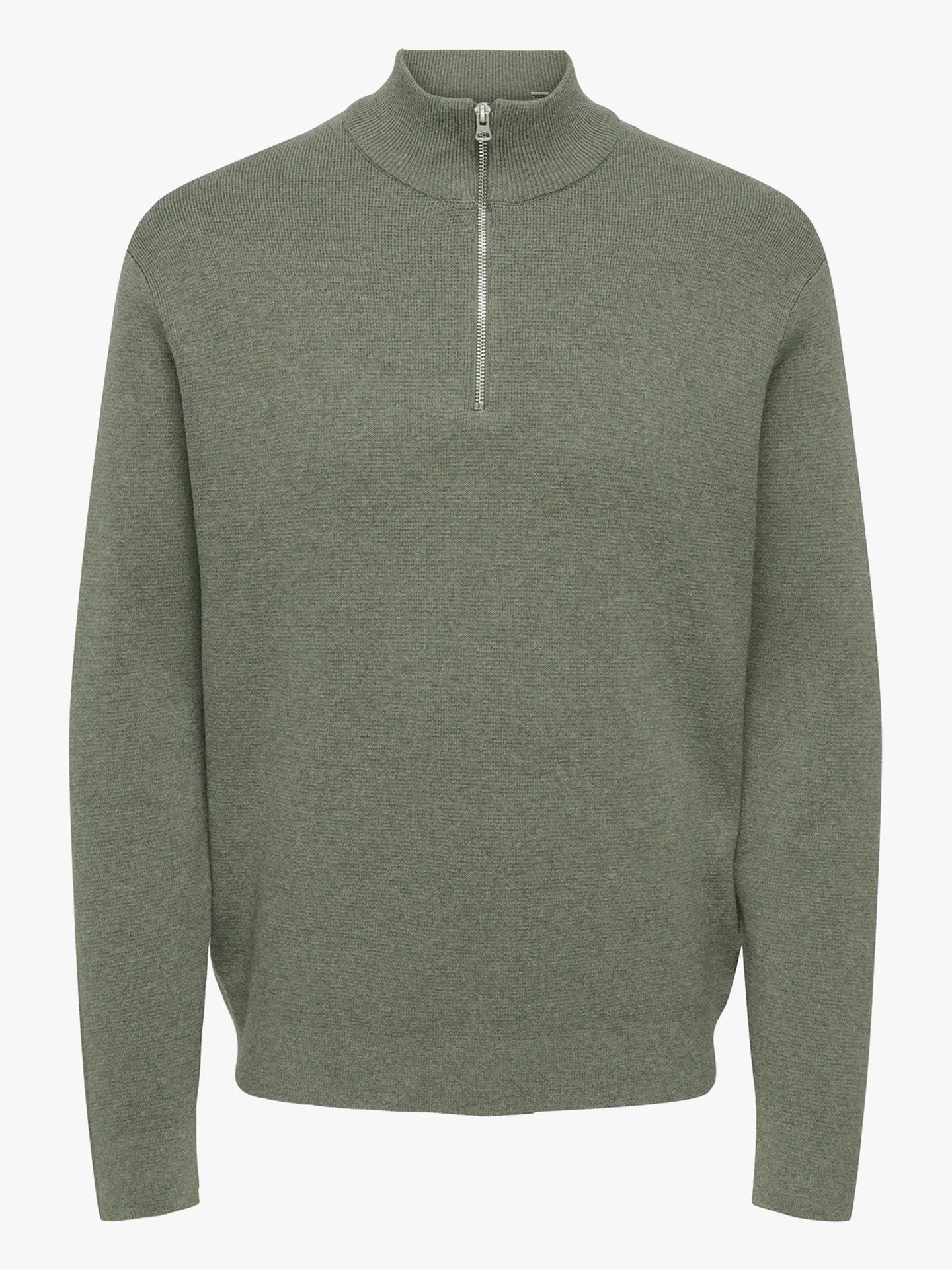 Only & Sons Ting Life Regular Half Zip Knit Castor Gray