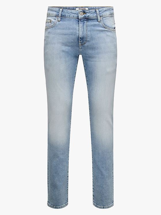Only & Sons Loom Slim Denim Light Blue Bleached Denim