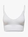Only Vicky Rib Seamless V-Neck Top Bright White