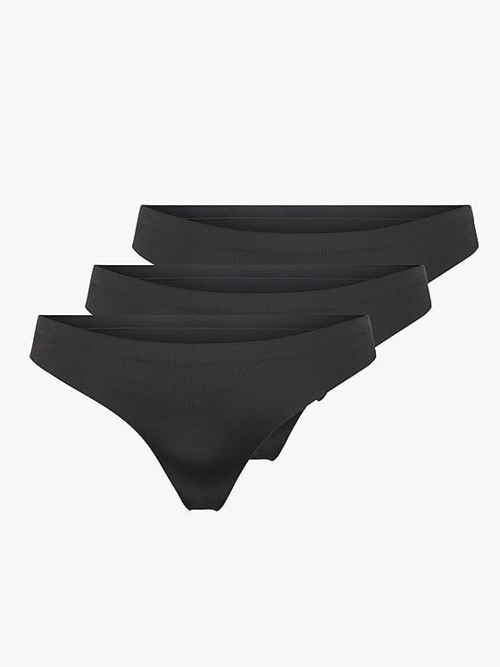 Only Tracy Bonded Thong 3-Pack Black