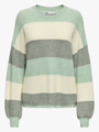 Only Atia Long Sleeve Stripe Pullover Knit Silt Green