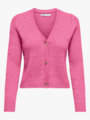 Only Katia Long Sleeve Cable V-Neck Cardigan Wild Orchid