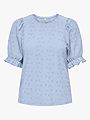Only New Smilla Life Short Sleeve Puff Top Soft Chambray