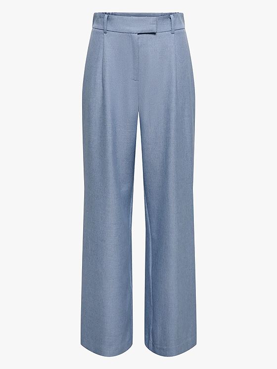 Only Linda High Waist Straight Mel Pants Vintage Indigo Melange