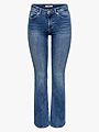 Only Blush Mid Waist Flared Rhineston Denim Medium Blue Denim
