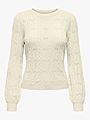 Only Katia Long Sleeve Structure O-Neck Pullover Cable Knit Baby'S Breath