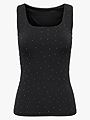 Only Zita EA Sleeveless 2.way Top Black Silver rhinestones