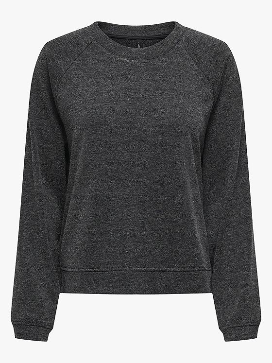 Only Kaya Life Long Sleeve Top JRS Dark Grey Melange