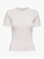 Only Tenna Life O-Neck Short Sleeve Top CLOUD DANCER