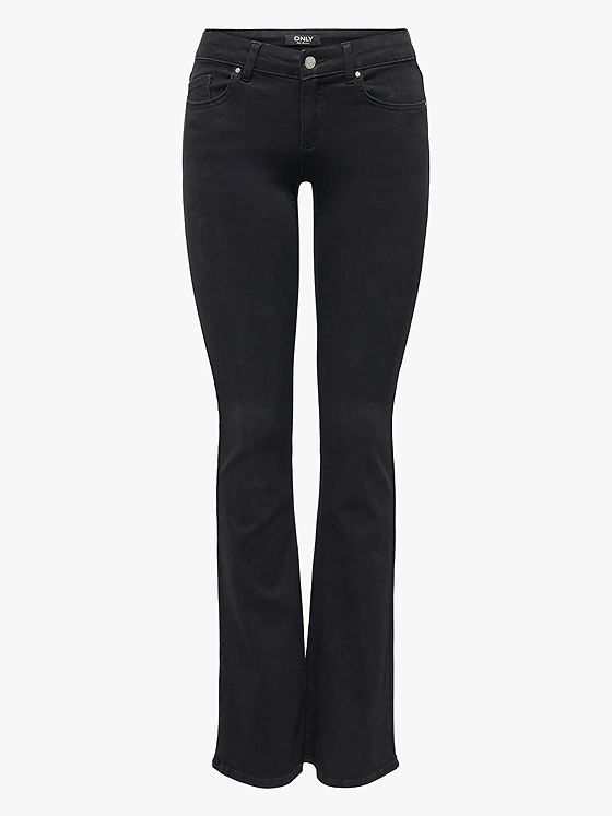 Only Blush Low Waist Flared Denim Black Denim