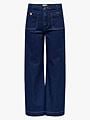 Only Madeline High Waist Wide Pocket Denim Dark blue denim