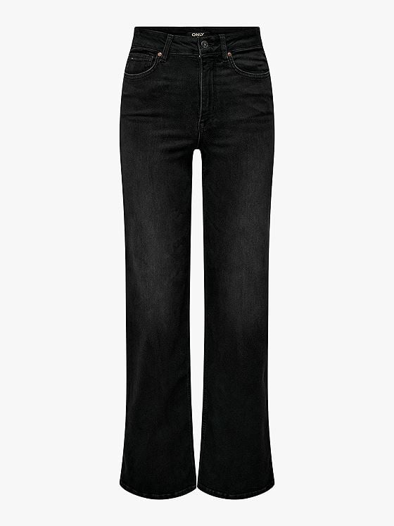 Only Madison Blush High Waist Wide Denim Washed Black