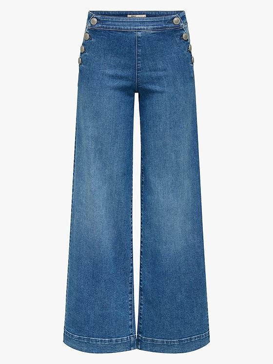 Only Madison Blush High Waist Wide Denim Medium Blue Denim