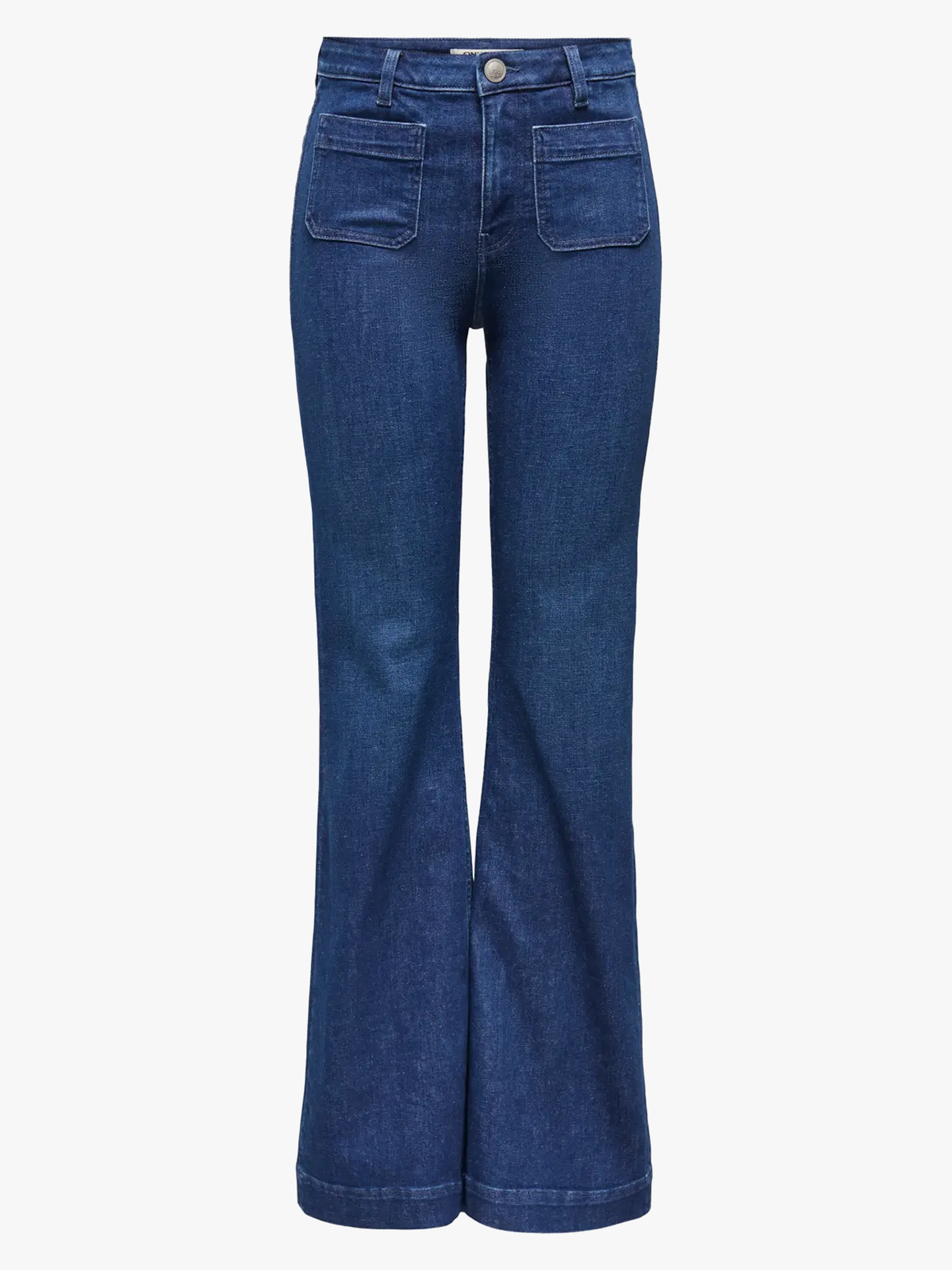Only Madison High Waist Pocket Flare Denim Dark Blue Denim