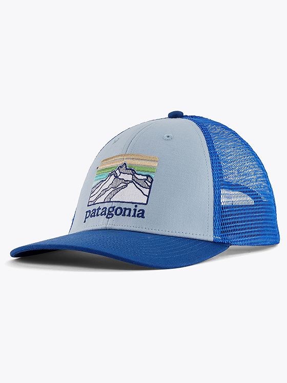 Patagonia P-6 Logo LoPro Trucker Hat Steam Blue