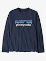 Patagonia Long Sleeve P-6 Logo T-Shirt New Navy