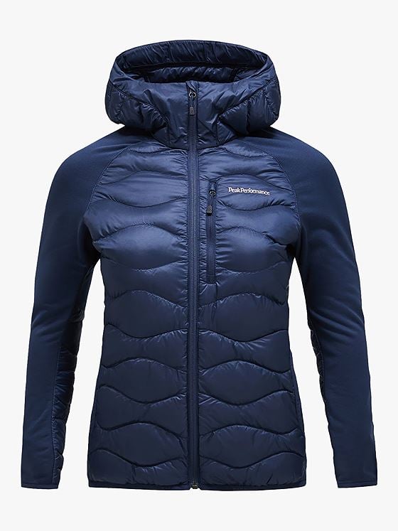 Peak Performance Helium Down Hybrid Hood Women BLUE SHADOW