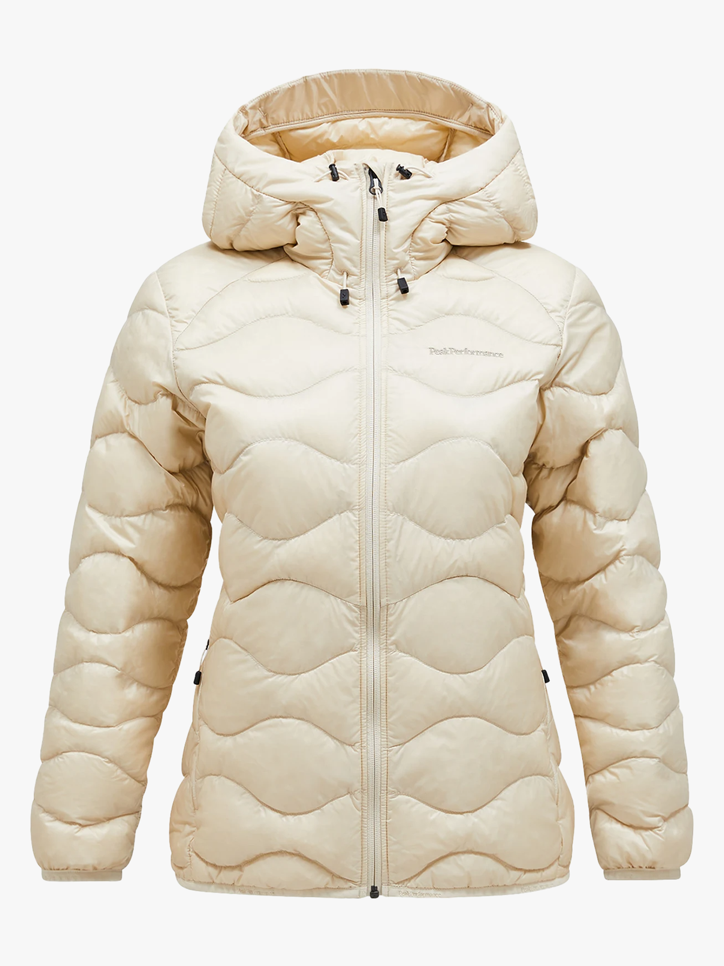 Peak Performance Helium Down Hood Jacket Women Sand Fog