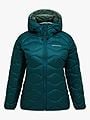 Peak Performance Helium Down Hood Jacket Women Ponderosa Pine / Green Valley
