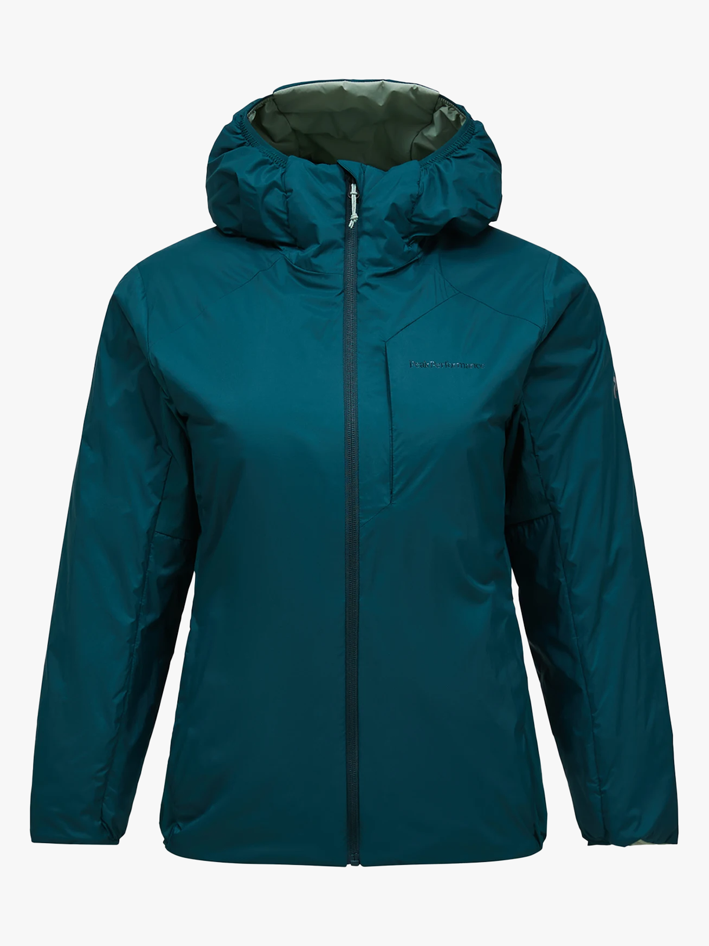 Peak Performance Freelight Reversible Insulated Hood Jacket Women Ponderosa Pine / Green Valley