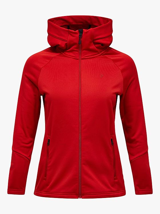 Peak Performance Rider Essentials Zip Hood Red Pompeian