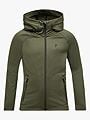 Peak Performance Junior Rider Essentials Zip Hood Pine Needle