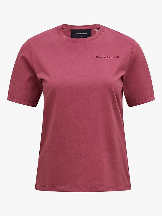 Peak Performance Original Small Logo Tee Women Wild Rouge