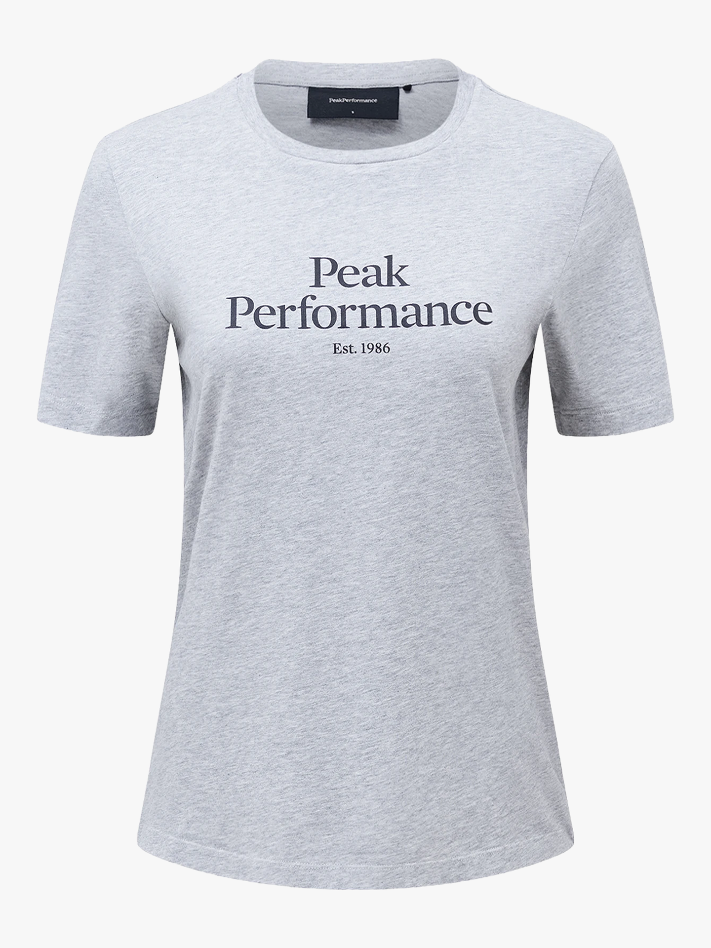 Peak Performance Original Tee Women Medium Grey Melange / Black