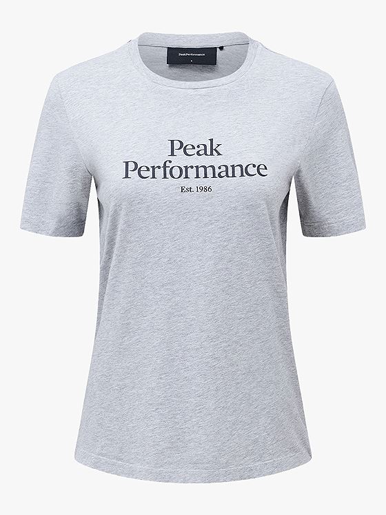 Peak Performance Original Tee Women Medium Grey Melange / Black