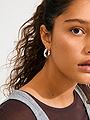 Pilgrim Phase Medium Hoops Sølvbelagt