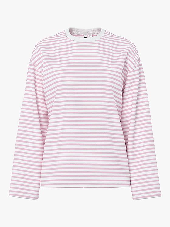 Pieces Sadie Long Sleeve Top Bright White Rose