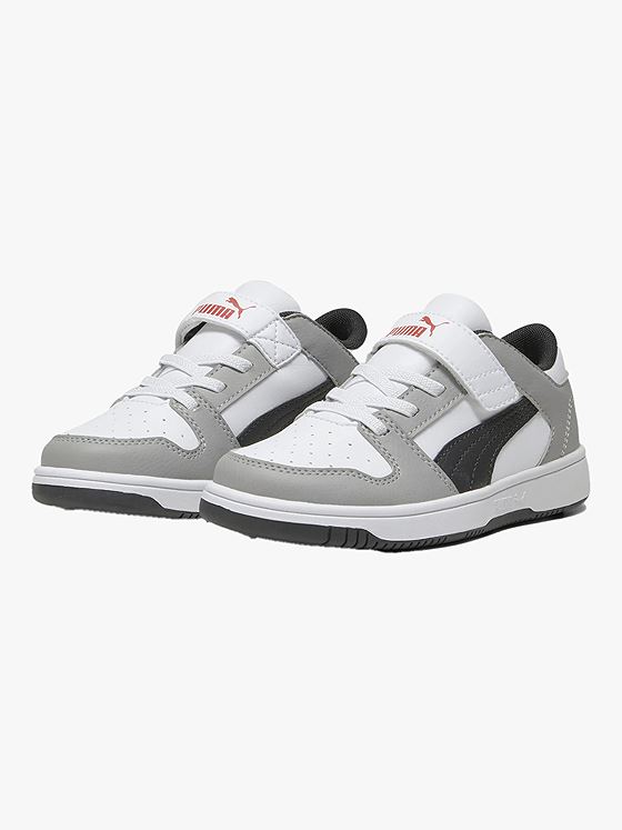 Puma Rebound Layup Lo Sl V Ps Black-Concrete Gray-For All Time Red