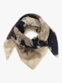 Part Two Felisia Scarf Dark Navy Leaf Print